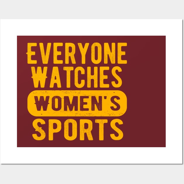 Retro everyone watches women's sports Wall Art by Dreamsbabe